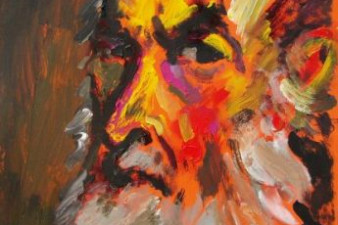 Автопортрет в желтых тонах. 2009. Картон, акрил. 70х50